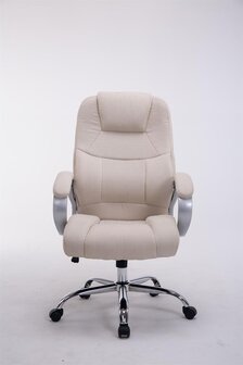Bureaustoel Marrit Stof Creme (extra brede bureaustoel - brede zitting - zware belasting) 