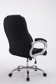 Bureaustoel Marrit Stof Zwart (extra brede bureaustoel - brede zitting - zware belasting) 