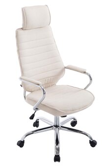 Bureaustoel Romsaya Stof Creme - Comfortabel