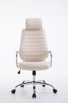 Bureaustoel Romsaya Stof Creme - Comfortabel