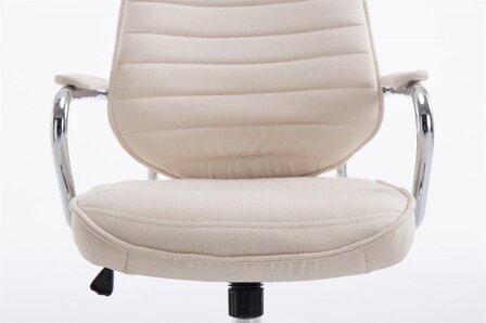 Bureaustoel Romsaya Stof Creme - Comfortabel