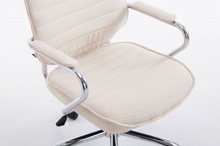 Bureaustoel Romsaya Stof Creme - Comfortabel