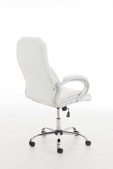 Bureaustoel Marrit Wit (extra brede bureaustoel - brede zitting - zware belasting) 