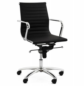 Bureaustoel Dallas Zwart-Design-Leer