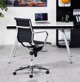 Bureaustoel Dallas Zwart-Design-Leer