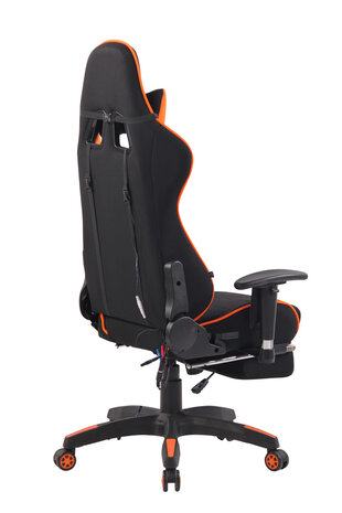 Gaming Stoel Lorenzo XFM Oranje Stof met Voetsteun en Massagefunctie