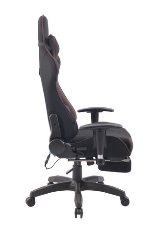 Gaming Stoel Lorenzo XFM Bruin Stof met Voetsteun en Massagefunctie