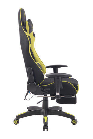 Gaming Stoel Lorenzo XFM Groen Stof met Voetsteun en Massagefunctie