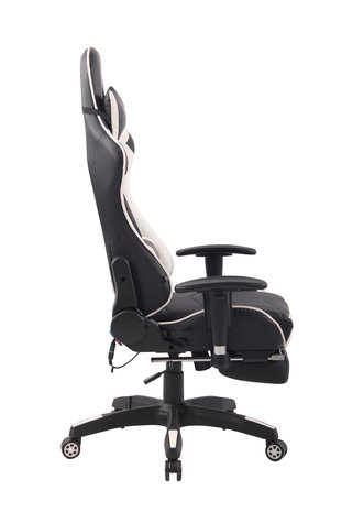 Gaming Stoel Lorenzo XFM Wit met Voetsteun en Massagefunctie