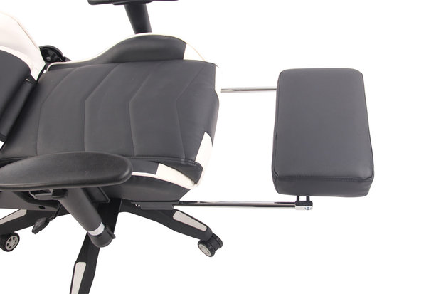 Gaming Stoel Lorenzo XFM Wit met Voetsteun en Massagefunctie