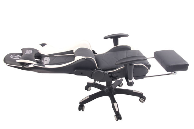 Gaming Stoel Lorenzo XFM Wit met Voetsteun en Massagefunctie