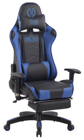 Gaming Stoel Lorenzo XFM Blauw met Voetsteun en Massagefunctie