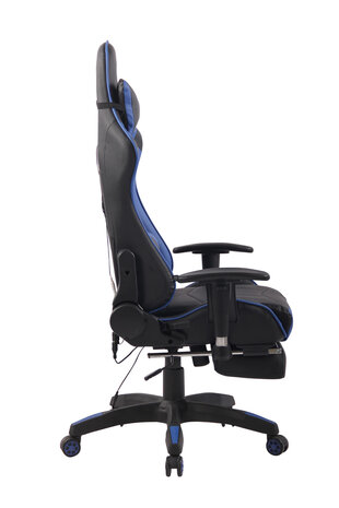 Gaming Stoel Lorenzo XFM Blauw met Voetsteun en Massagefunctie