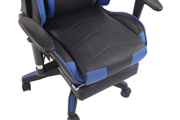 Gaming Stoel Lorenzo XFM Blauw met Voetsteun en Massagefunctie