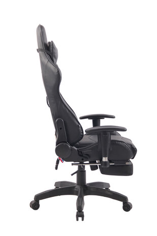 Gaming Stoel Lorenzo XFM Zwart met Voetsteun en Massagefunctie