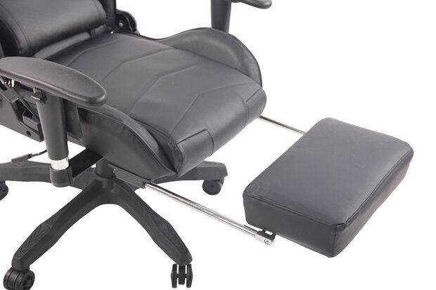 Gaming Stoel Lorenzo XFM Zwart met Voetsteun en Massagefunctie