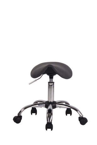 Ergonomische zadelkruk / kapperskruk Melinda Grijs