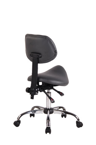 Ergonomische zadelkruk / kapperskruk Melissa Grijs