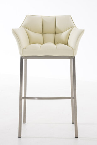 Barkruk Damaso Kunstleer Creme,Metaal