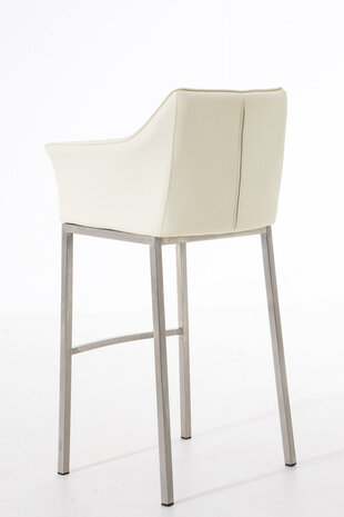 Barkruk Damaso Kunstleer Creme,Metaal