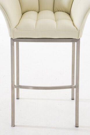 Barkruk Damaso Kunstleer Creme,Metaal