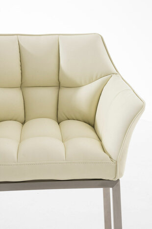 Barkruk Damaso Kunstleer Creme,Metaal