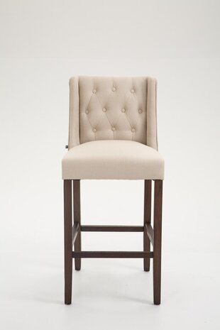 Barkruk Cissindri Stof Creme,antik-dunkel