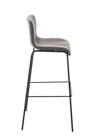 Barkruk Heovor Stof 4 pootframe Grijs,Zwart