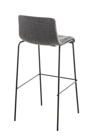 Barkruk Heovor Stof 4 pootframe Grijs,Zwart