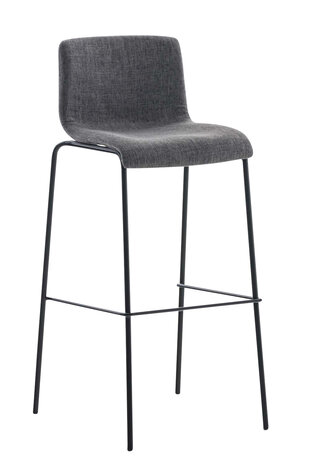 Set van 2 barkrukken Heovor Stof Grijs,Zwart