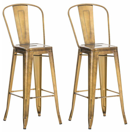 Set van 2 barkrukken Eidan gold, 