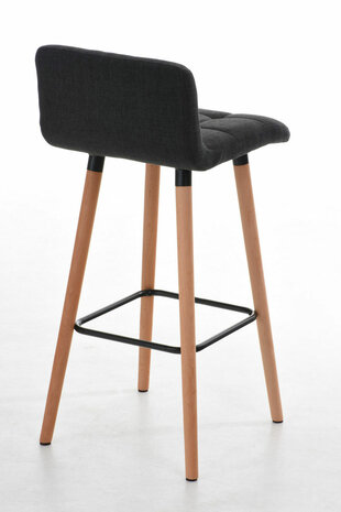Set van 2 barkrukken Lonciln Stof natura,Grijs