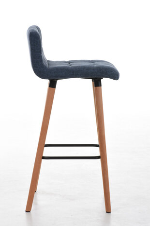 Set van 2 barkrukken Lonciln Stof natura,Blauw