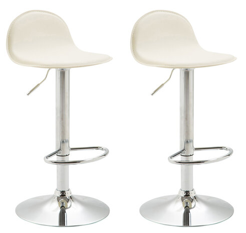 Set van 2 barkrukken Lini Creme