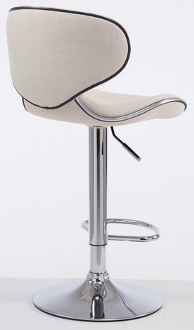 Set van 2 barkrukken Lis Vigis V2-stof Creme,Chroom