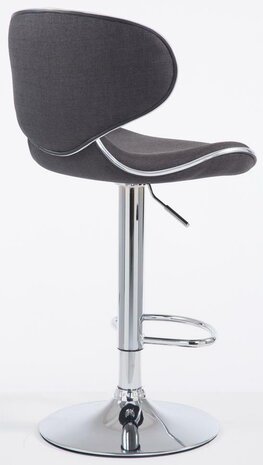 Set van 2 barkrukken Lis Vigis V2-stof Grijs,Chroom