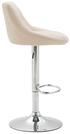 Set van 2 barkrukken Lozia, kunstleer Creme