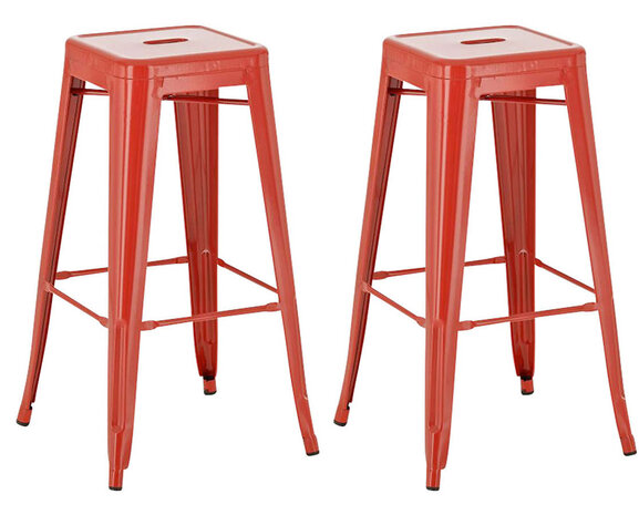 Set van 2 barkrukken Jashuo Rood