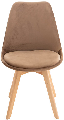 Set van 4 eetkamerstoelen Lenaris Bruin,Samt