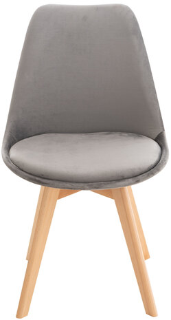 Set van 4 eetkamerstoelen Lenaris Grijs,Samt