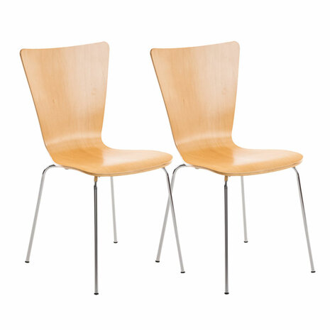 2x bezoekersstoelen Oaran natura, 