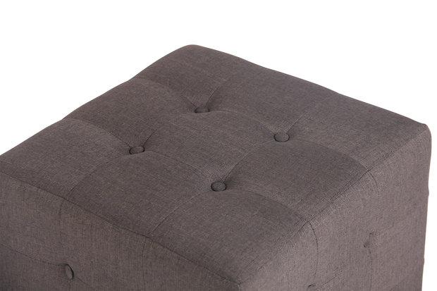 Hocker Melbuorne stof Grijs