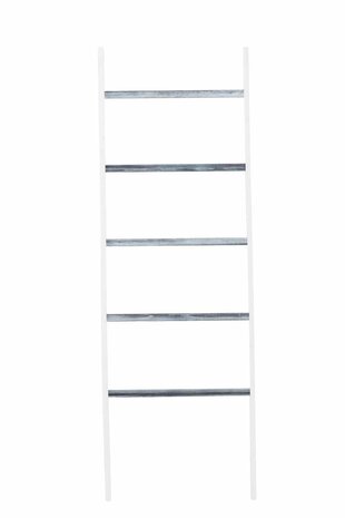 Houten ladder Mereitta Wit/Grijs