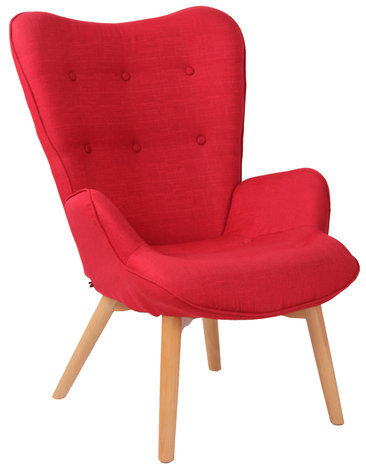 Lounger Darhum stof Rood