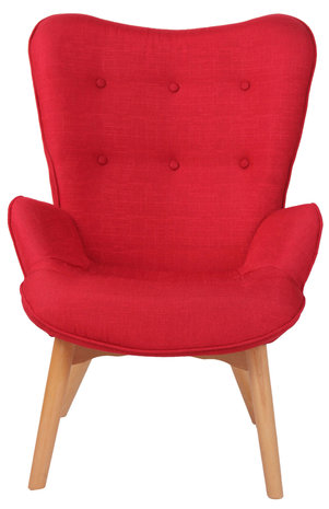Lounger Darhum stof Rood