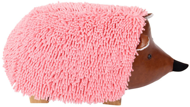 Kinderpoef Aringi kunstleer pink, 