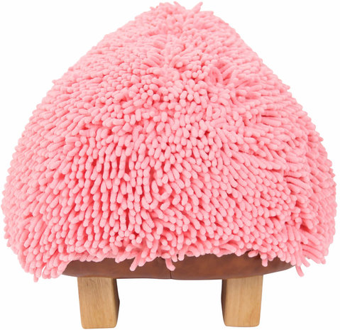 Kinderpoef Aringi kunstleer pink, 