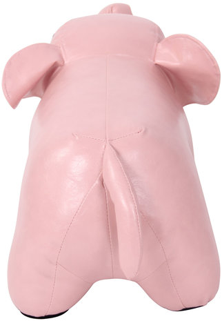 Kinderpoef Almine Kunstleer pink, 