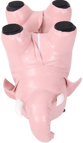 Kinderpoef Almine Kunstleer pink, 