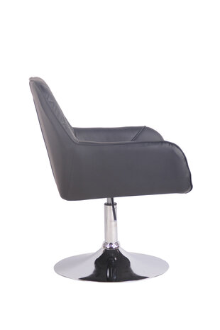 Lounger Wollingten kunstleer Zwart,Chroom
